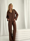 Silk suit with trousers